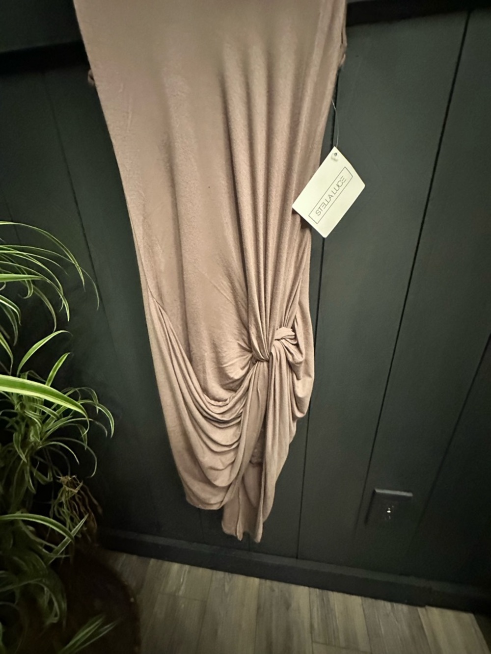 NEW Stella Luce Sleeveless Twist-Detail Tank Dress in Dusty Mauve size M - Picture 6 of 11